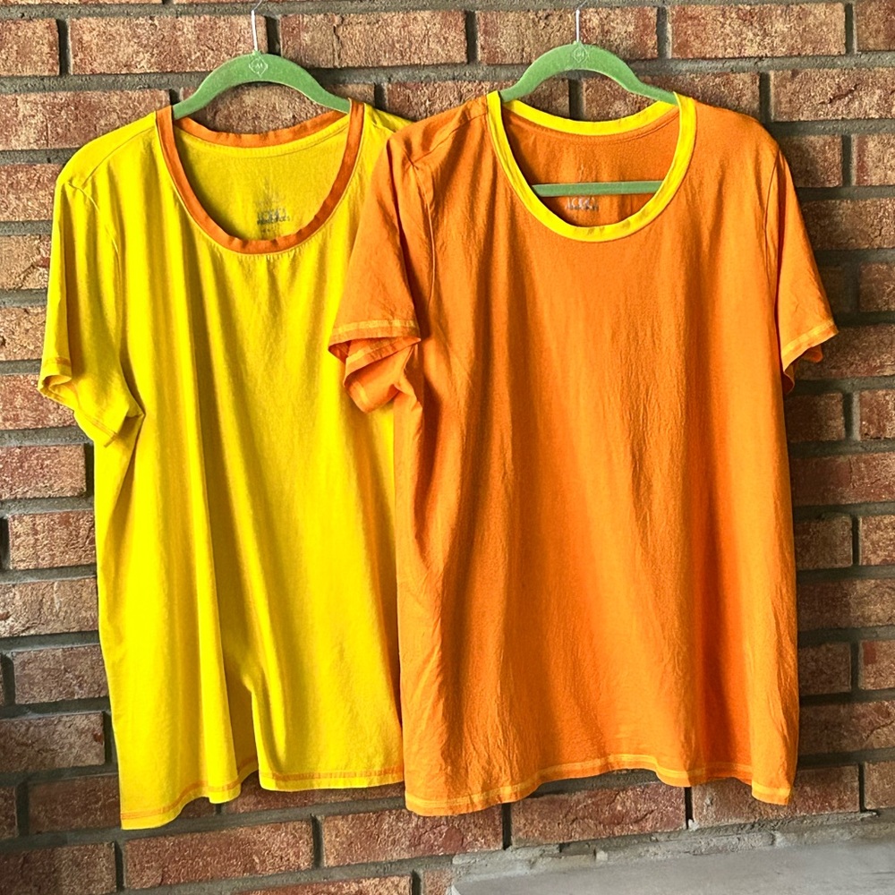 Bright Yellow Tee with Orange Trim
